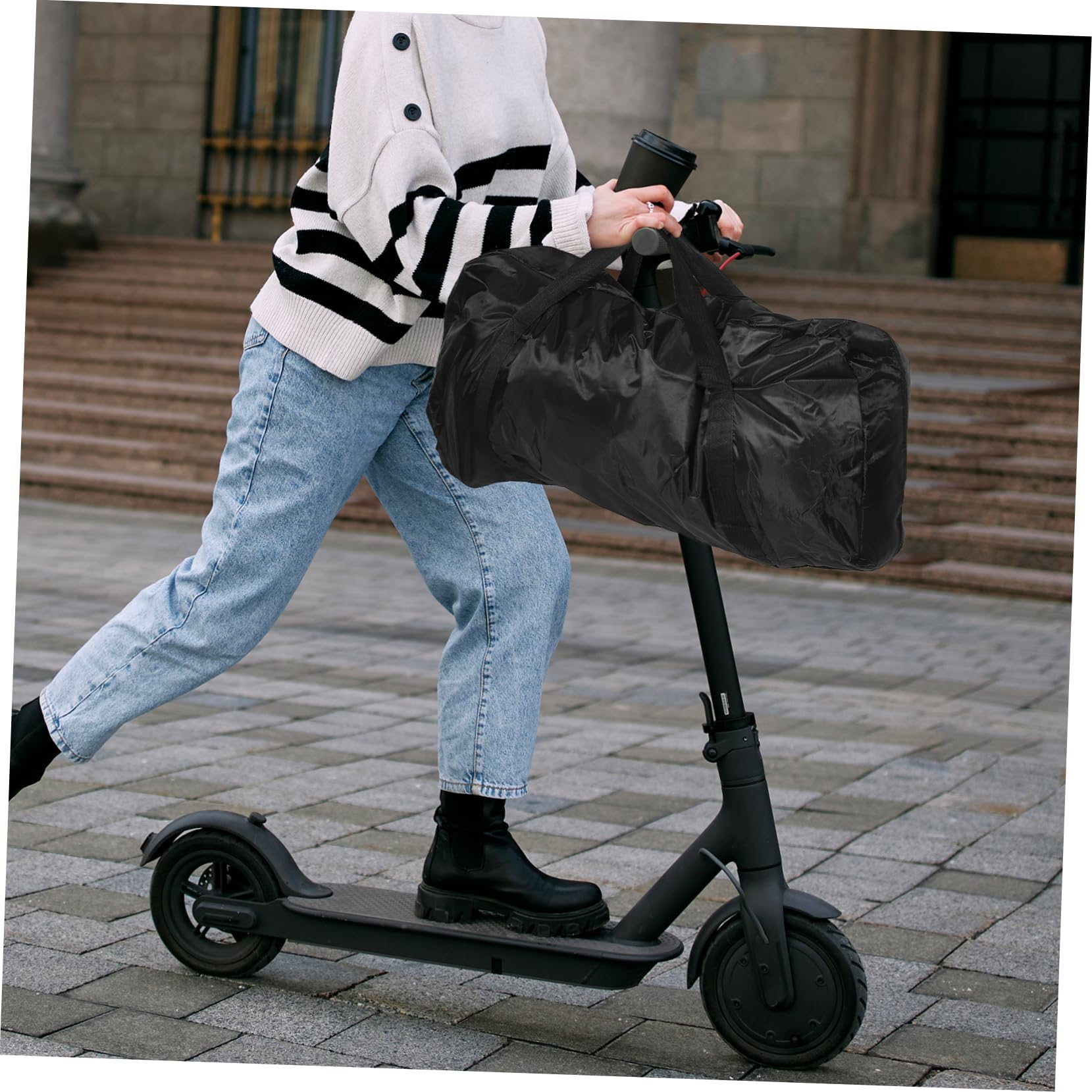 Abaodam Sacoche de Guidon pour Trottinette de Rangement Oxford de Transport Portable pour Accessoires de Trottinette