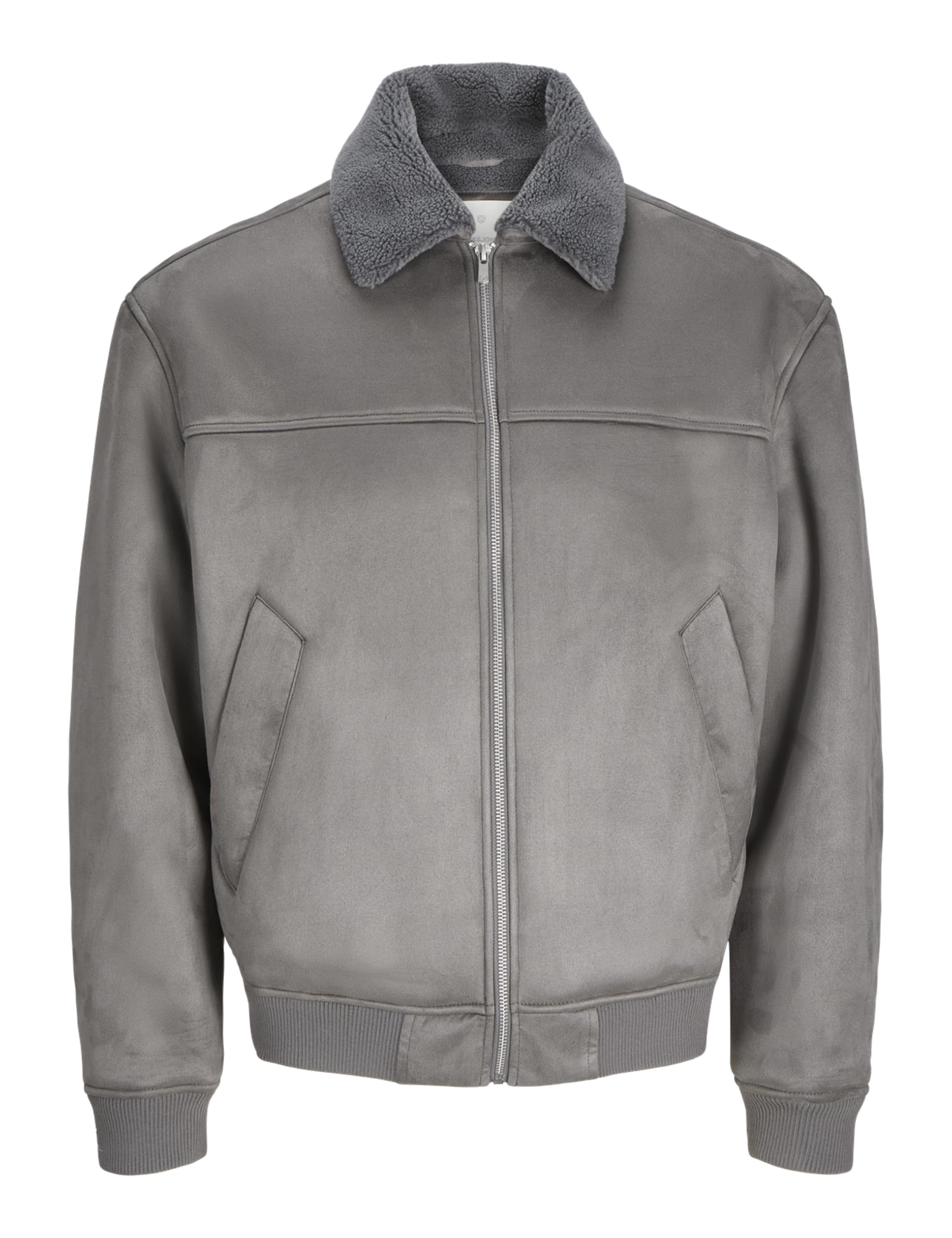 JACK & JONES Men's Jprccted Bomber Jacket, Charcoal Gray, M