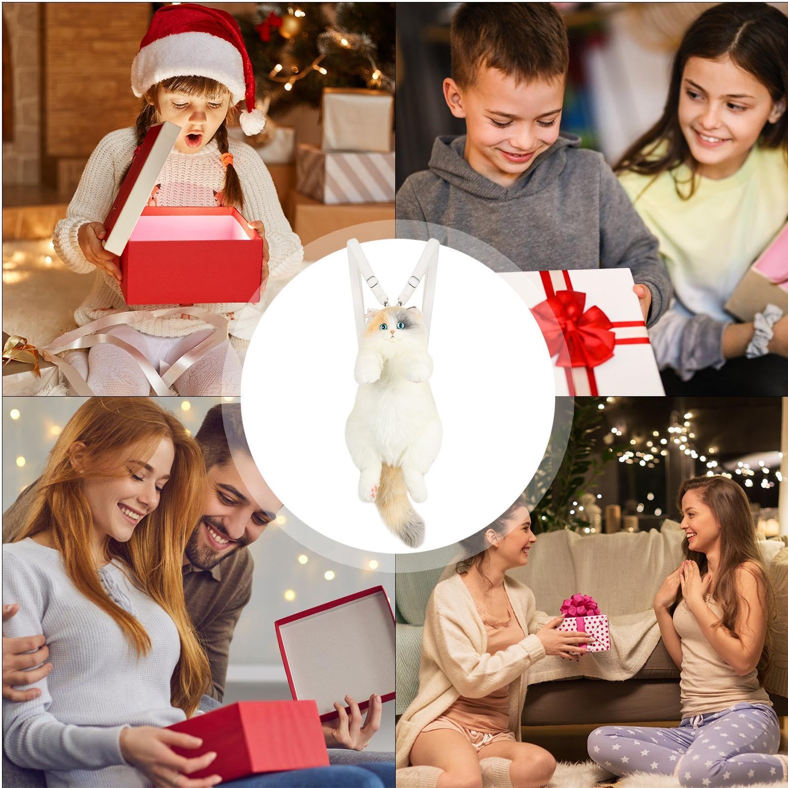 Plecak Plush, ręcznie dmuchane plecaki, plush cats plecaki zabawka, perkal kot, wypchane zwierzę plecak, uroczy kot zwierzę plush plecaki dla dzieci, dorosłych