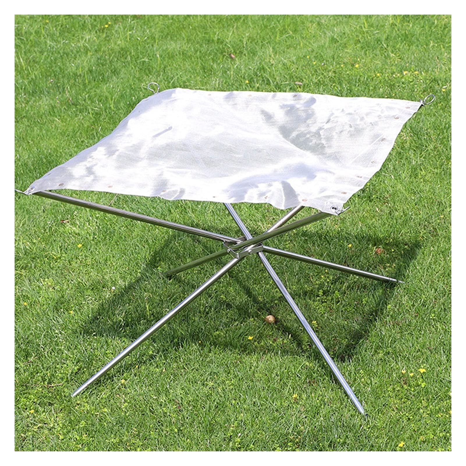 Malla firepit stand para barbacoa en jardín y camping