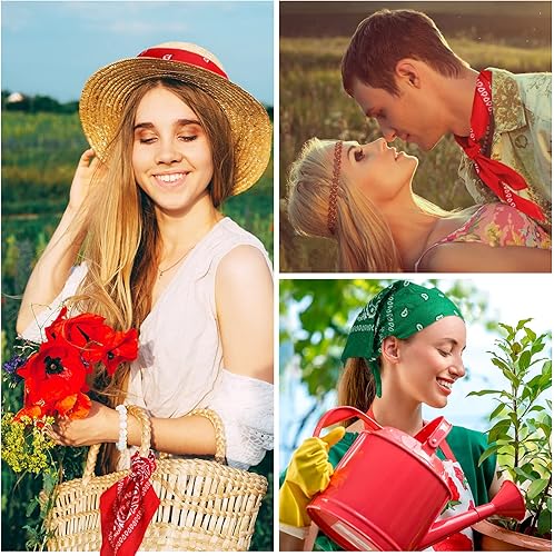 Miniatura 5 de Zhanmai Paquete de 48 bandanas multiusos, pañuelos para mujeres, vaqueros, hombres, bandana de cachemira, 21 x 21 pulgadas