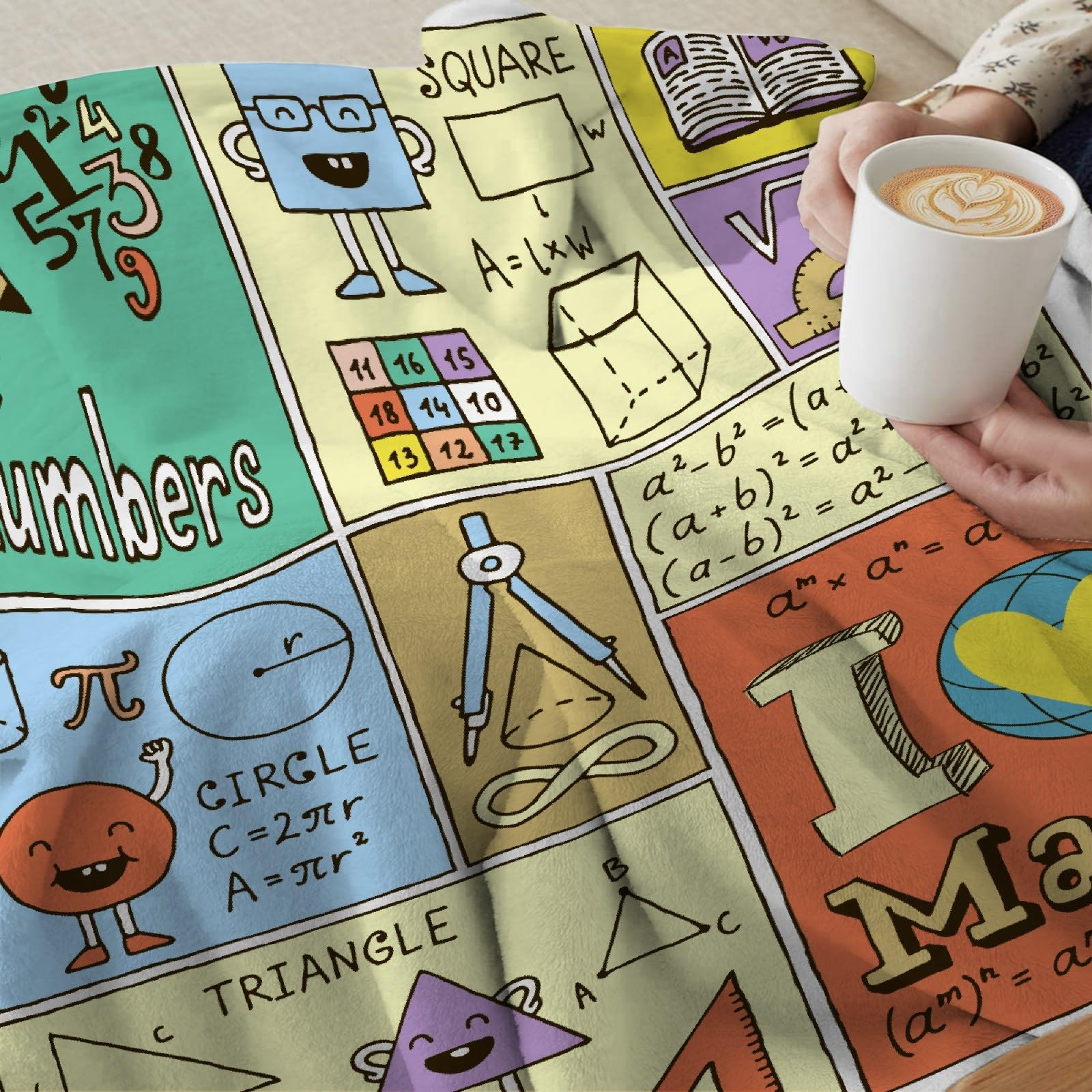 Love You So Math Blanket Flannel Throw Lightweight Super Soft Cozy Luxury Family Bed Blanket Birthday Gift Microfiber 50