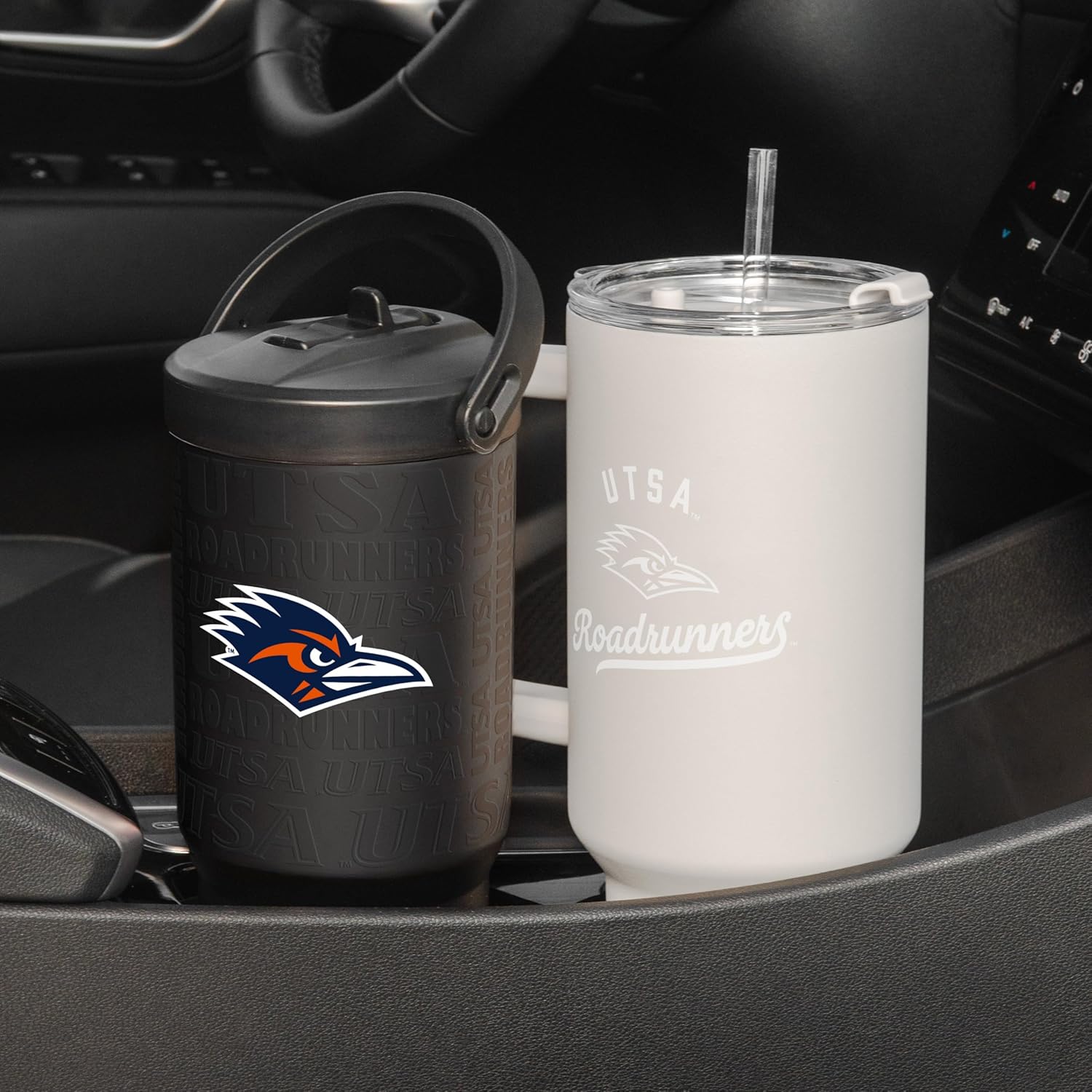 FANMATS NCAA UTSA Roadrunners Stainless Steel Tumbler Set — 30 and 40 oz Capacity | Powder-Coat Finish | Tonal Fashion Color
