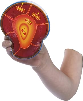 Toysmith Squishy Planet Earth Ball - Earth's Core Squeeze Stress Ball with Layers, Educational Toy