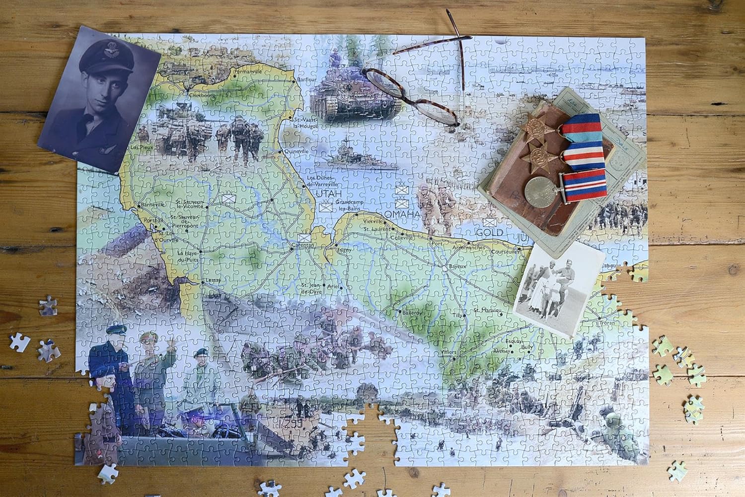 1000 Piece Jigsaw Puzzle Imperial War Museums D-Day Landing Operation Overlord Allied Invasion of Normandy WW 2 for Adults Size 66X50cm