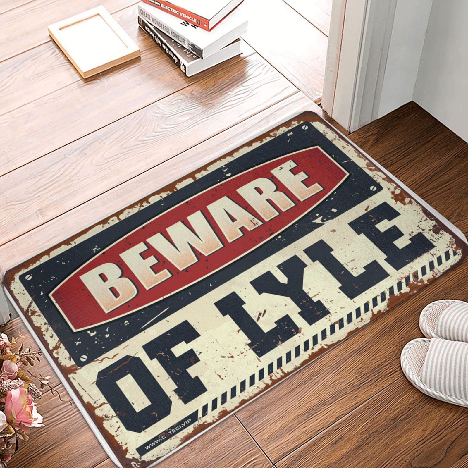 Tapis de chaussures anti-saleté | Paillasson extérieur Beware of Lyle pour entrée propre