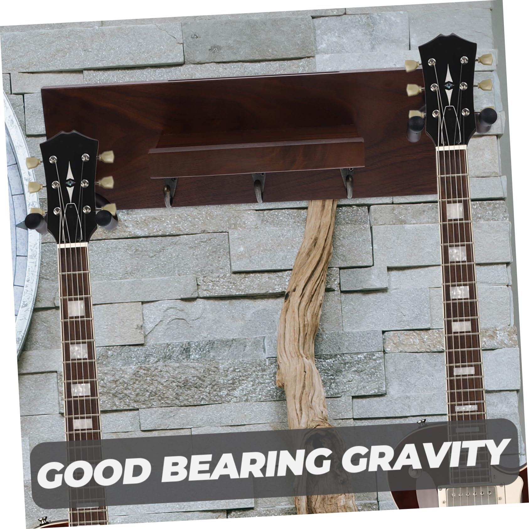 Gitarrenwandhalterung und Metall 4-in-1 Gitarrenhaken für E-gitarre Stabil Schützt Lack für Wandmontage