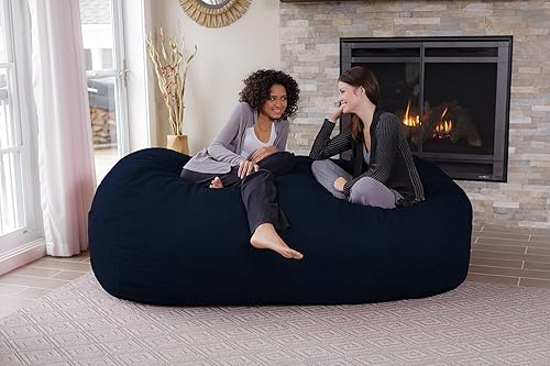 Miniatura 29 de Silla de saco puf: Tamaño grande, bolsa de espuma de memoria de 4', 5', 6', 7,5', muebles de bolsa y sofá tumbona. Sofá grande con cubierta de micro