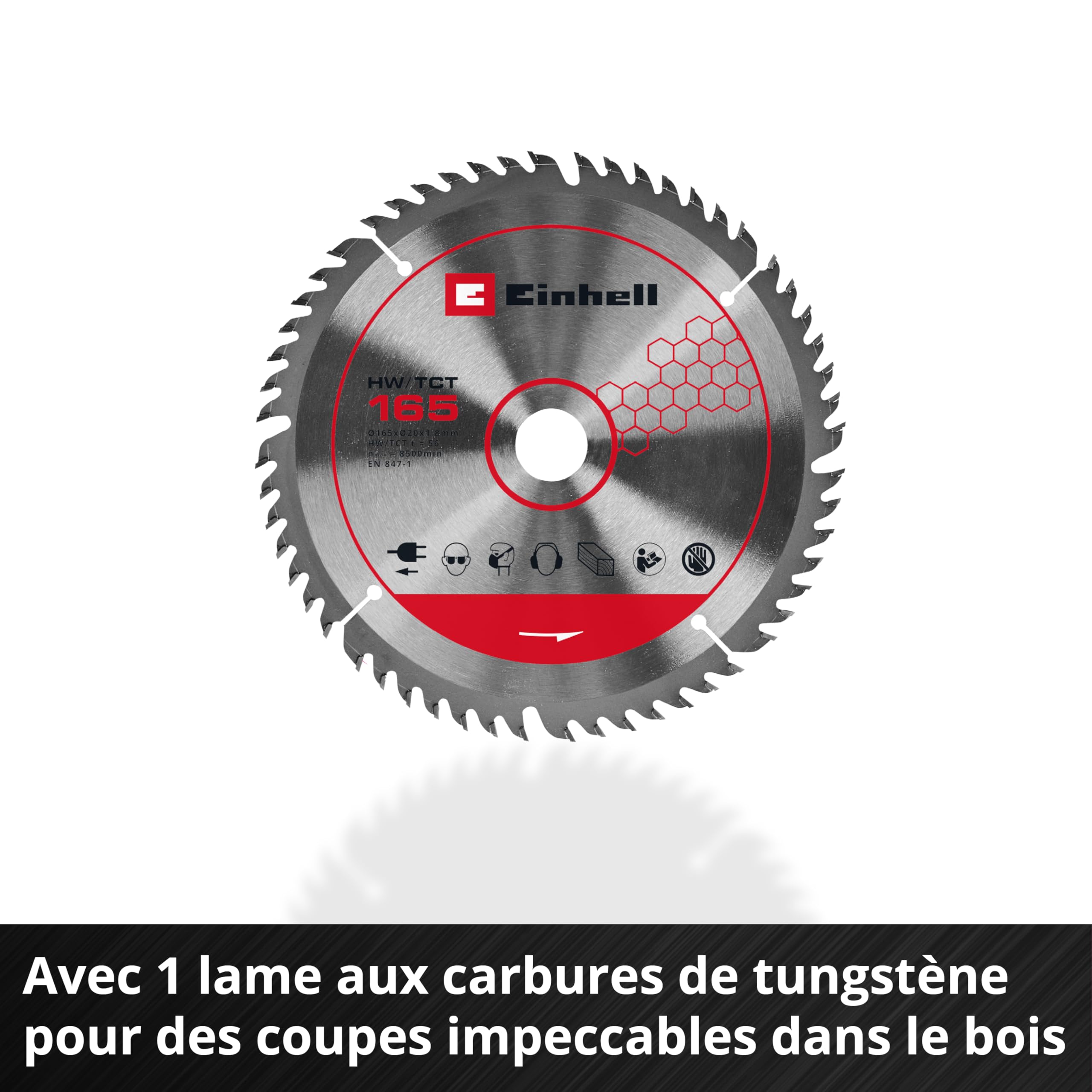 Einhell Professional Scie plongeante sans fil TP-PS 18/165 Li BL-Solo Power X-Change (18 V, lame Ø 165 mm, moteur sans charbon, profondeur de coupe 56 mm, réglage sans outil, sans batterie)