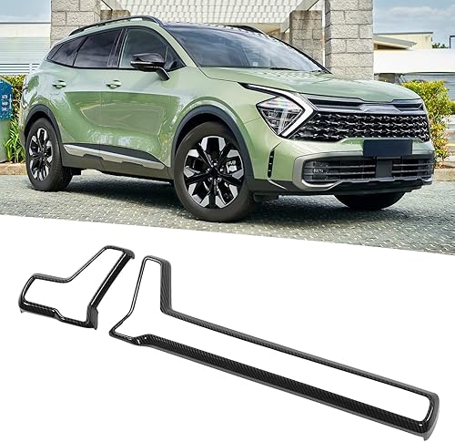 Miniatura 4 de KIMISS Cubierta de ajuste de aire acondicionado, cubierta de ventilación de aire acondicionado lateral de ABS, ajuste de fibra de carbono,