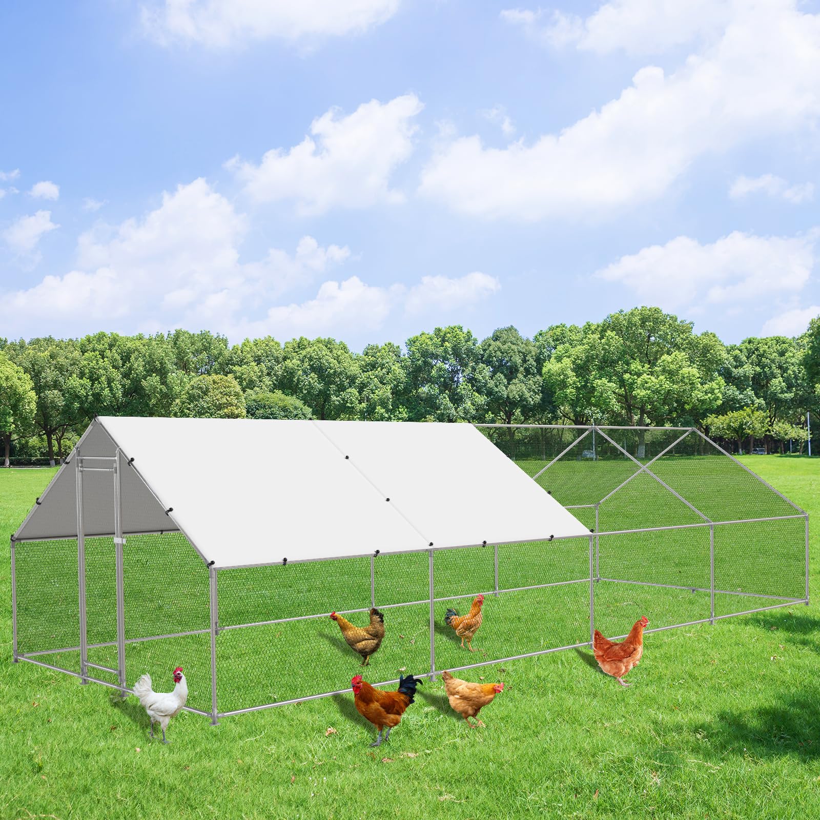 NUGRIART Extra Large Metal Chicken Coop