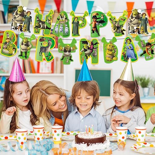 Miniatura 4 de Suministros de fiesta de monstruo de dibujos animados para cumpleaños, carteles de feliz cumpleaños, carteles de cumpleaños kawaii para niños,