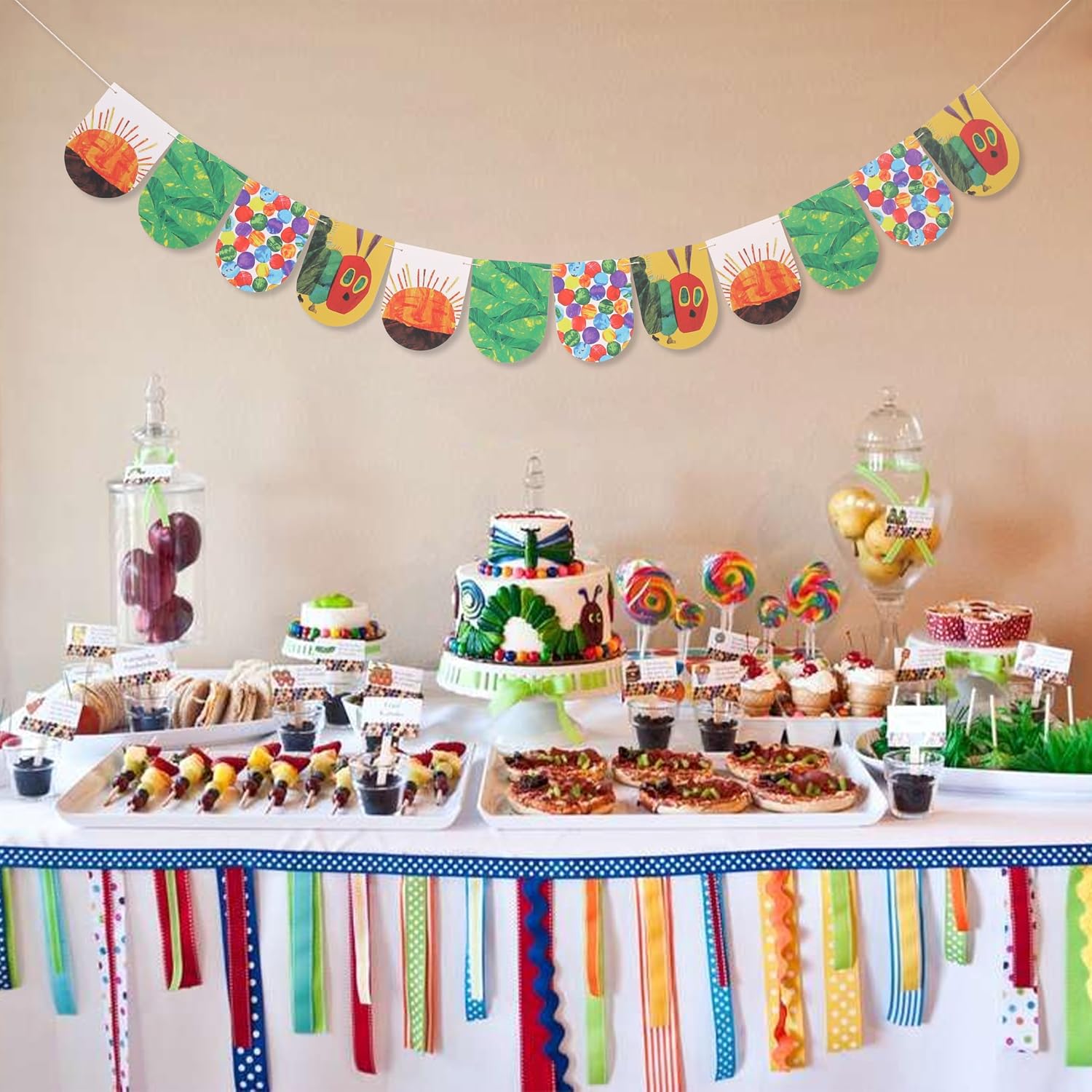 Hungry Caterpillar Bunting - Story Theme Party Decorations