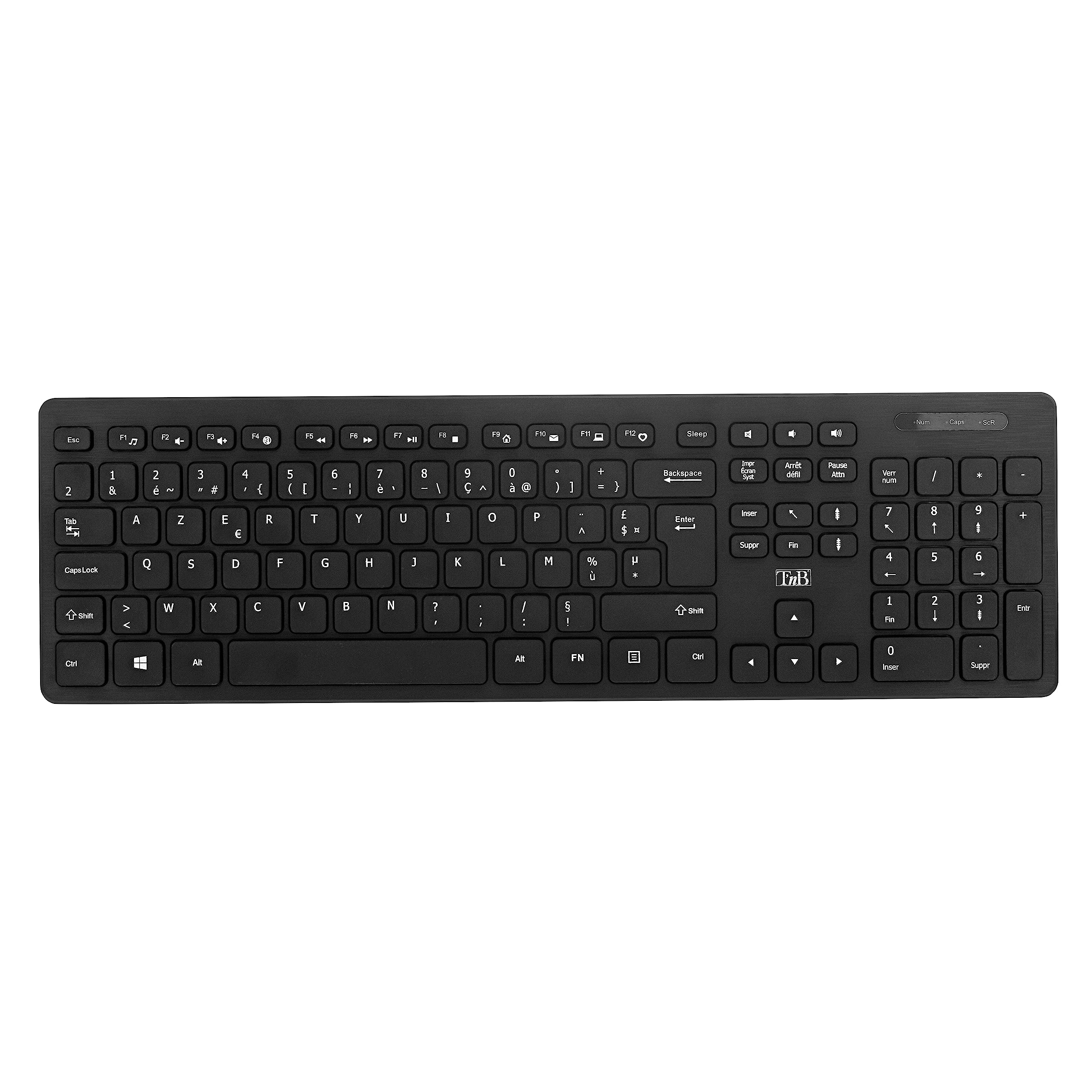 T'nB Clavier Filaire avec hub 3X USB-​A - Noir