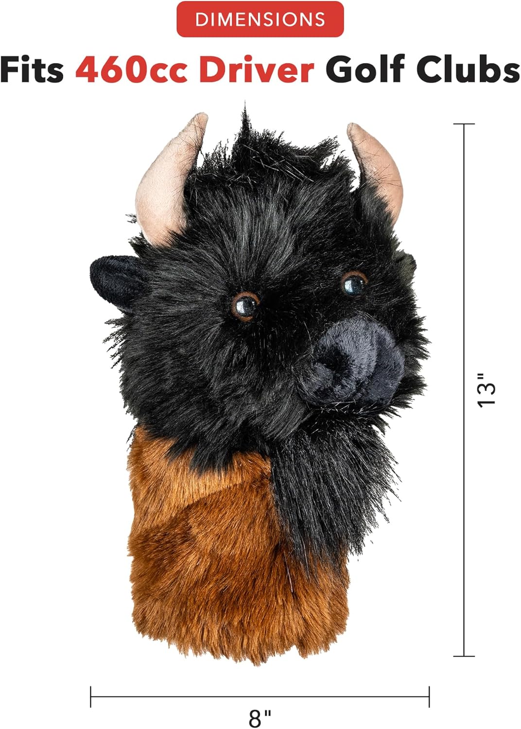 Daphne's Headcovers Buffalo Driver Headcover | Premium Driver Headcovers | Funny Golf Club Covers | Stylish Protection for Your Clubs | Men's Golf Gear | Driver Headcover for Men and Women