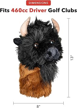 Daphne's Headcovers Buffalo Driver Headcover | Premium Driver Headcovers | Funny Golf Club Covers | Stylish Protection for Your Clubs | Men's Golf Gear | Driver Headcover for Men and Women