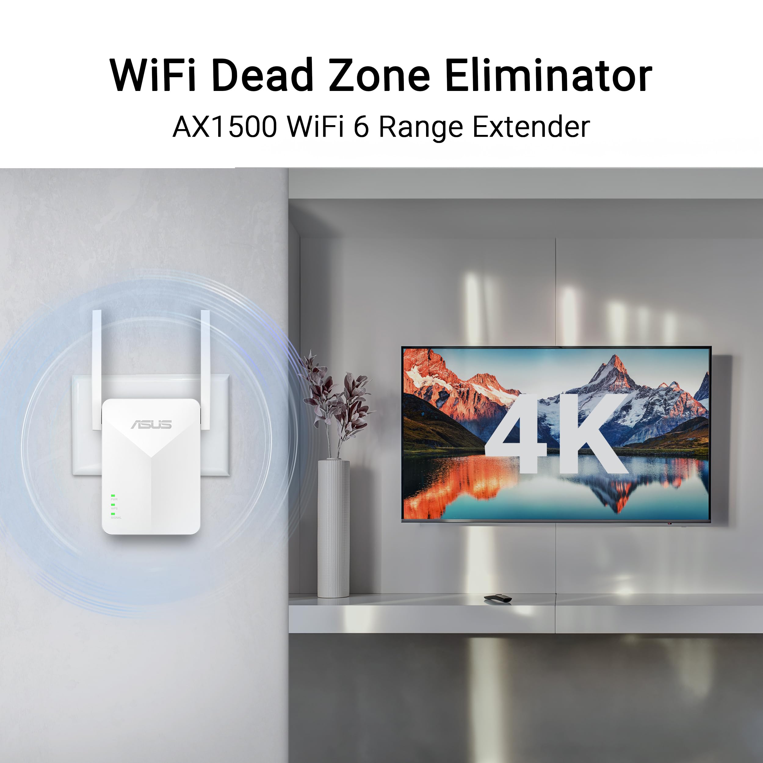 ASUS RP-AX50 AX50 dwuzakresowy wzmacniacz sygnału WiFi 6 (802.11ax), kompatybilny z każdym routerem WiFi