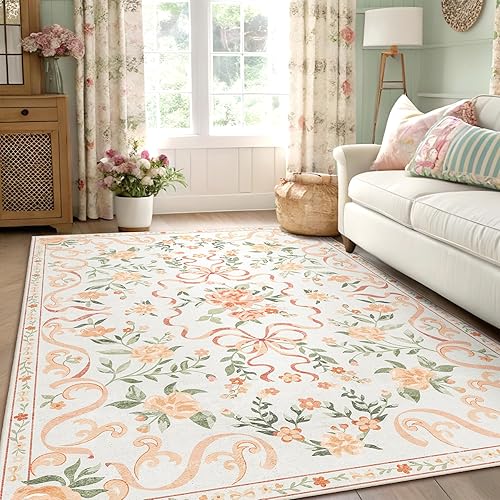 Vista 32 de Alfombras pequeñas de 2 x 3 pulgadas para entrada, alfombra bohemia verde para baño, pasillo, alfombra de cocina vintage, antideslizante, lavable