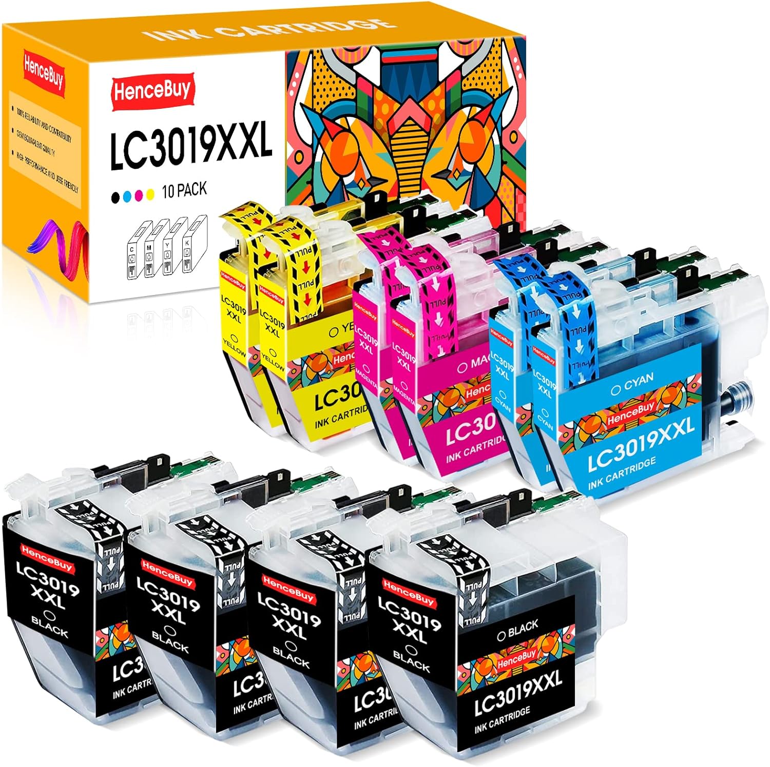 32XL Black Ink Bottle 31 Ink Bottle Set Replacement for HP Smart Tank Printer 5100 5101 5000 5102 6001 7602 7301 757 7601 755 7601 6002 7302 Ink Refill, Smart Tank Plus 651 551 Ink Refill (5 Pack)