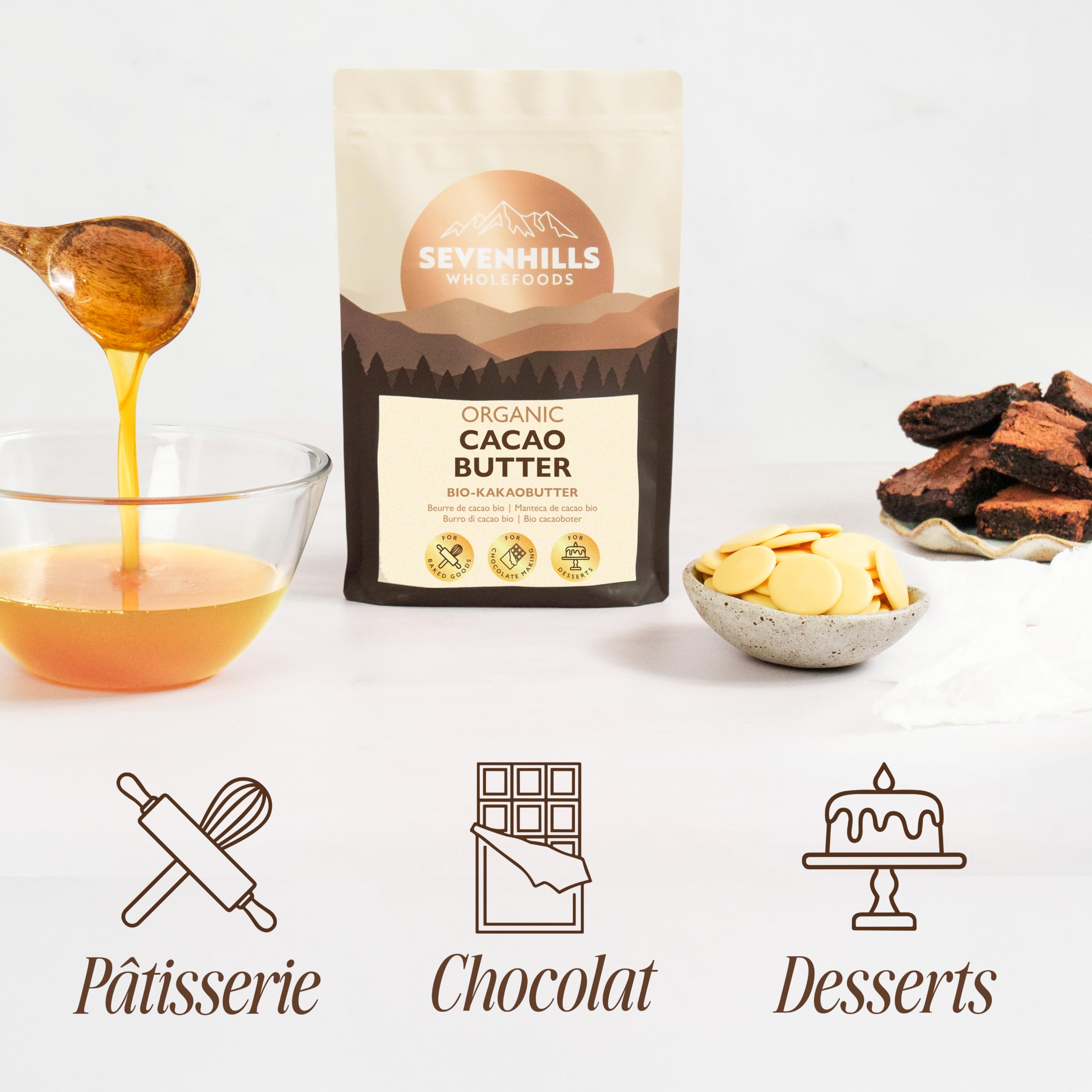 Sevenhills Wholefoods Beurre De Cacao Bio 500g