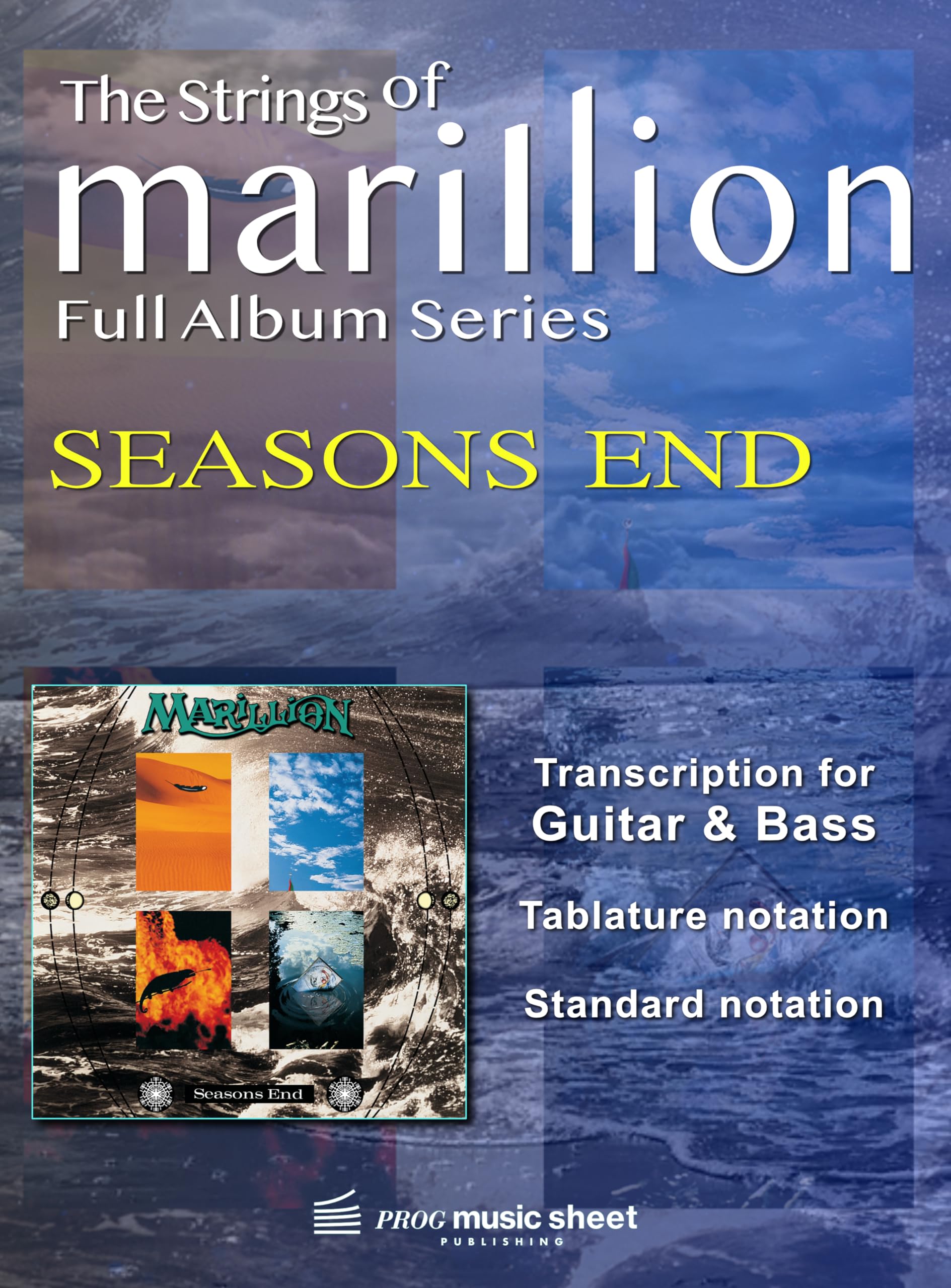 Partition Seasons End Marillion livre de transcription haute qualité guitare