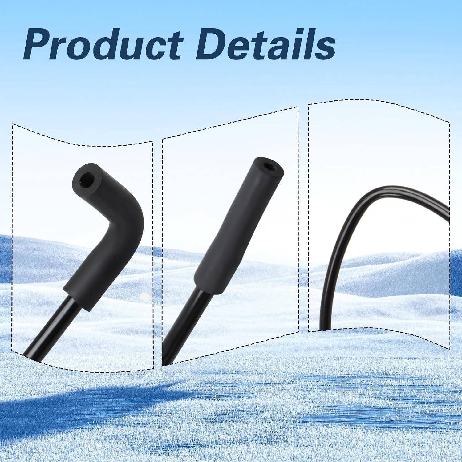 Front Windshield Washer Hose Compatible with GMC Sierra Yukon Cadillac Escalade Avalanche Silverado Suburban Tahoe 1999 2000 2001 2002 2003 2004 2005 2006 2007 Replace#12487672 12365364