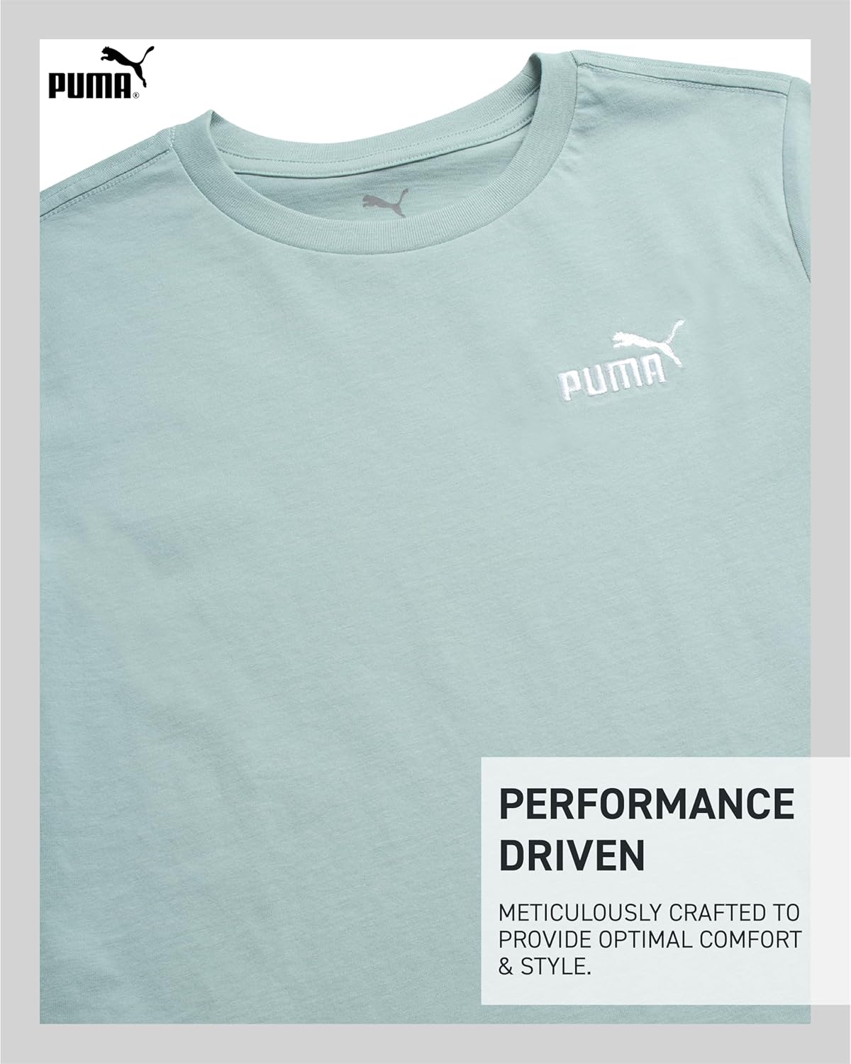 PUMA Boys Shirt - Cotton Crewneck Short Sleeve Active T Shirt for Boys with Logo (Sizes: 8-20) - Image 3