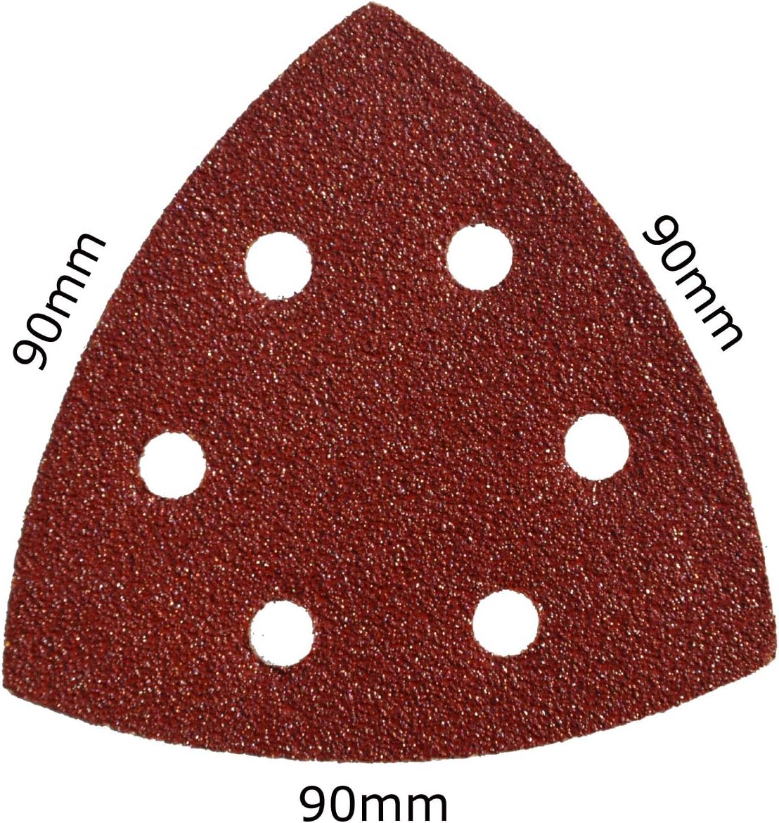 XXGO 3-1/2 Inch 90mm Triangular 60/80 /100/120 /240 Grits Hook & Loop Multitool Sandpaper for Wood Sanding Contains 20 of Each Fit 3.5 Inch Oscillating Multi Tool Sanding Pad Pack of 100 XG9010 - - 