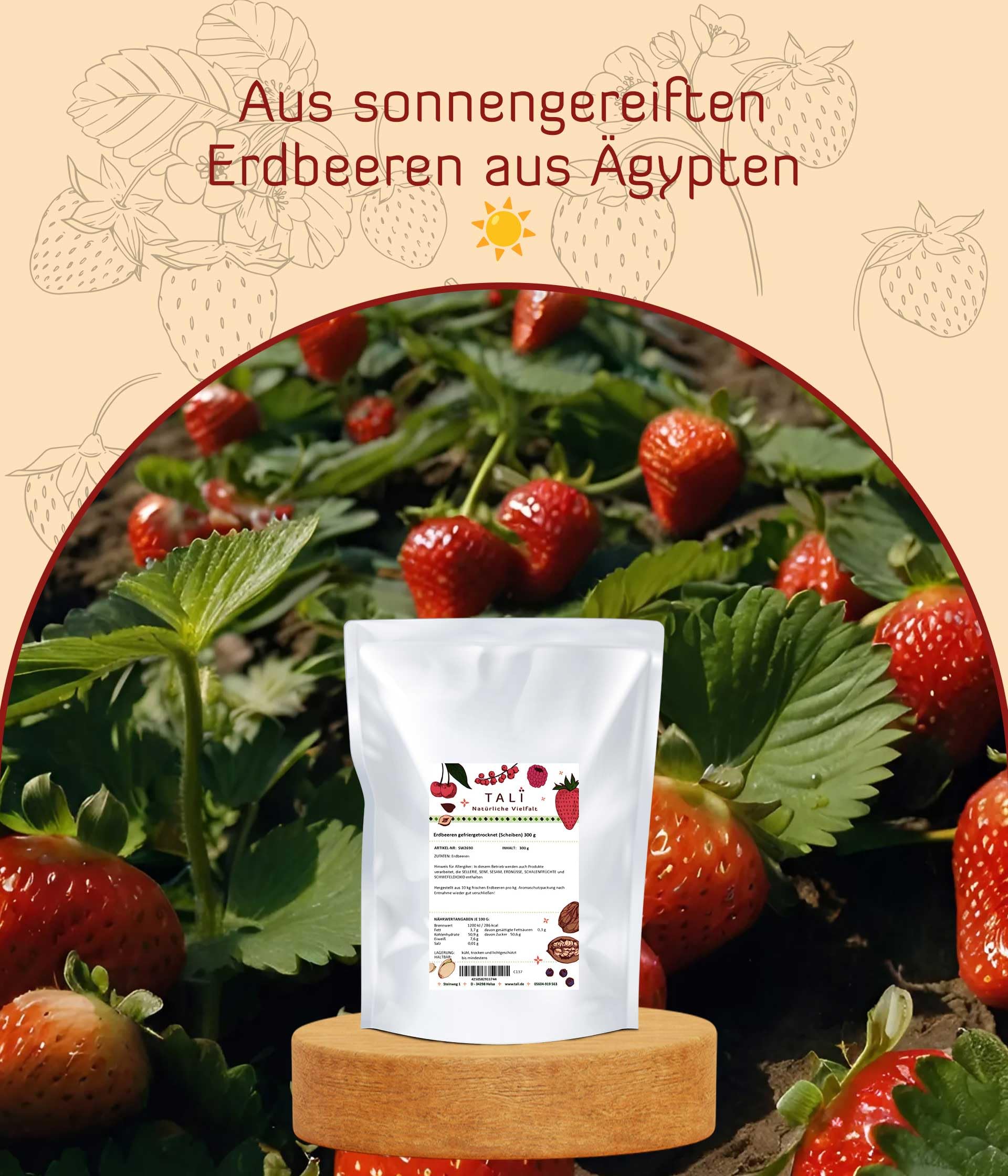 TALI Erdbeeren gefriergetrocknet, Scheiben - ohne Zusätze 300 g