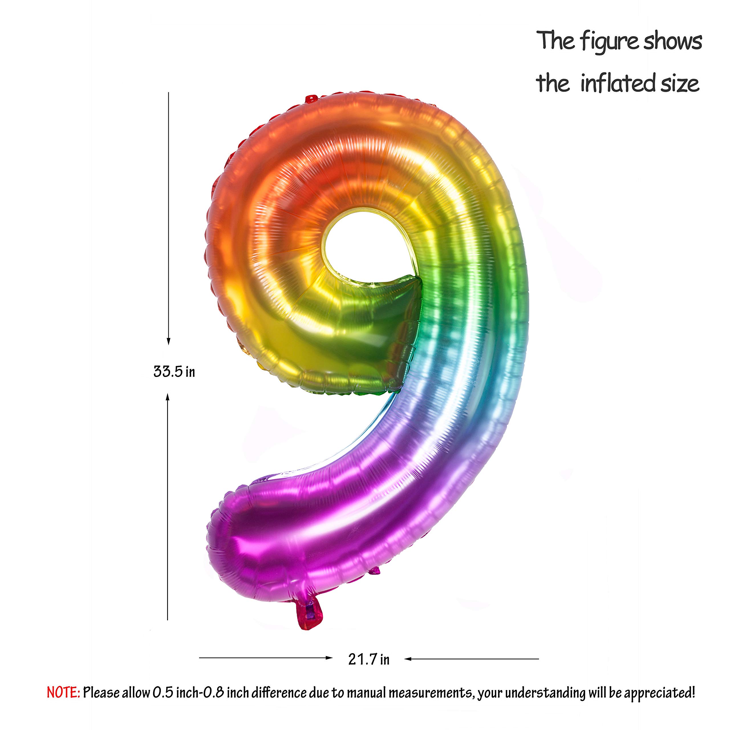 Red 0 balloon 40 Inch Giant Helium Foil Number 0 to 9 Red Balloon Birthday Wedding Party Digital Decorations (Number 0) — view 453