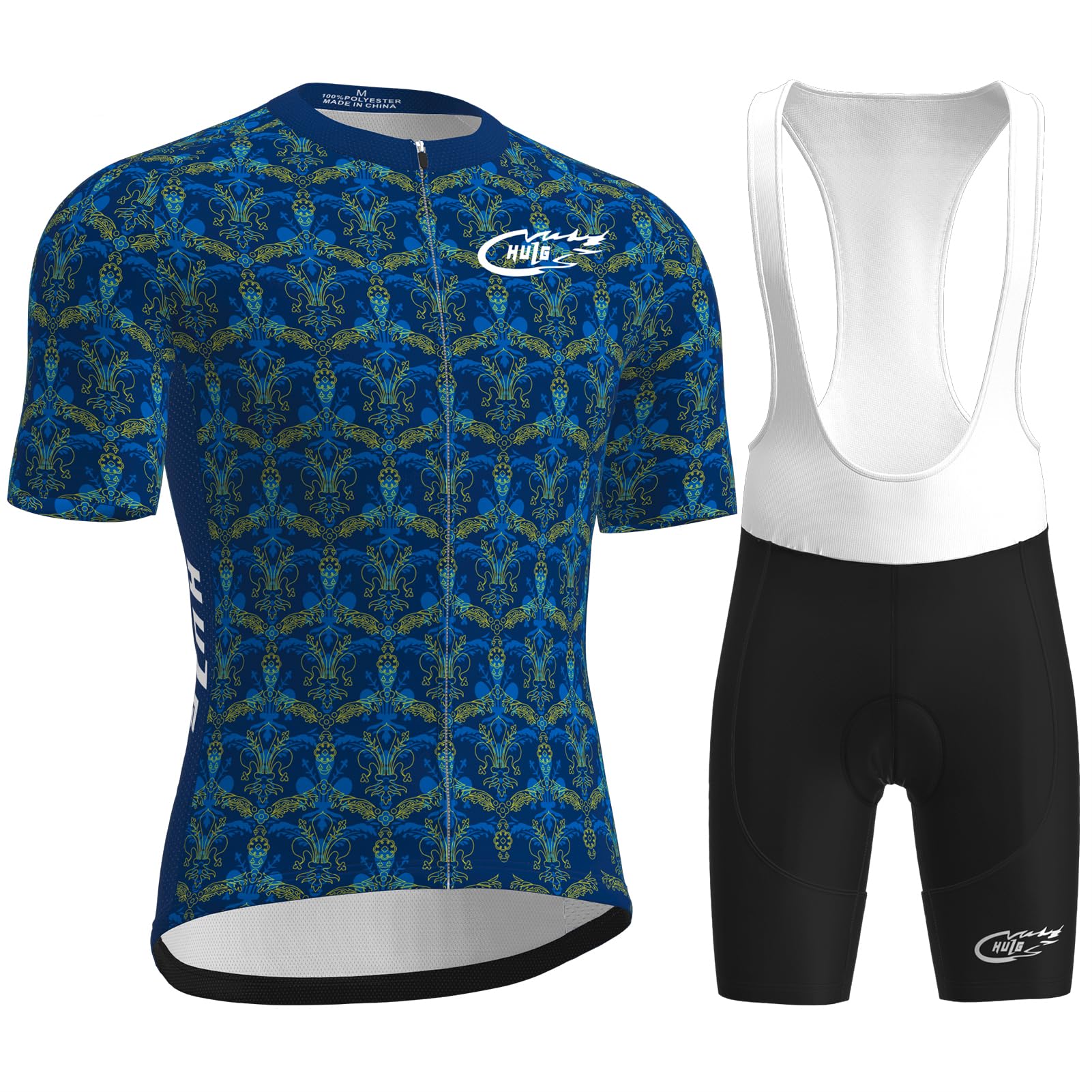 HULG Radtrikot Herren,rennrad Trikot Herren,kurzärmliger Einteiliger Body Für Fahrradtraining, Rennrad-Oberteil, Radfahrerbekleidung,fahrradtrikot-set