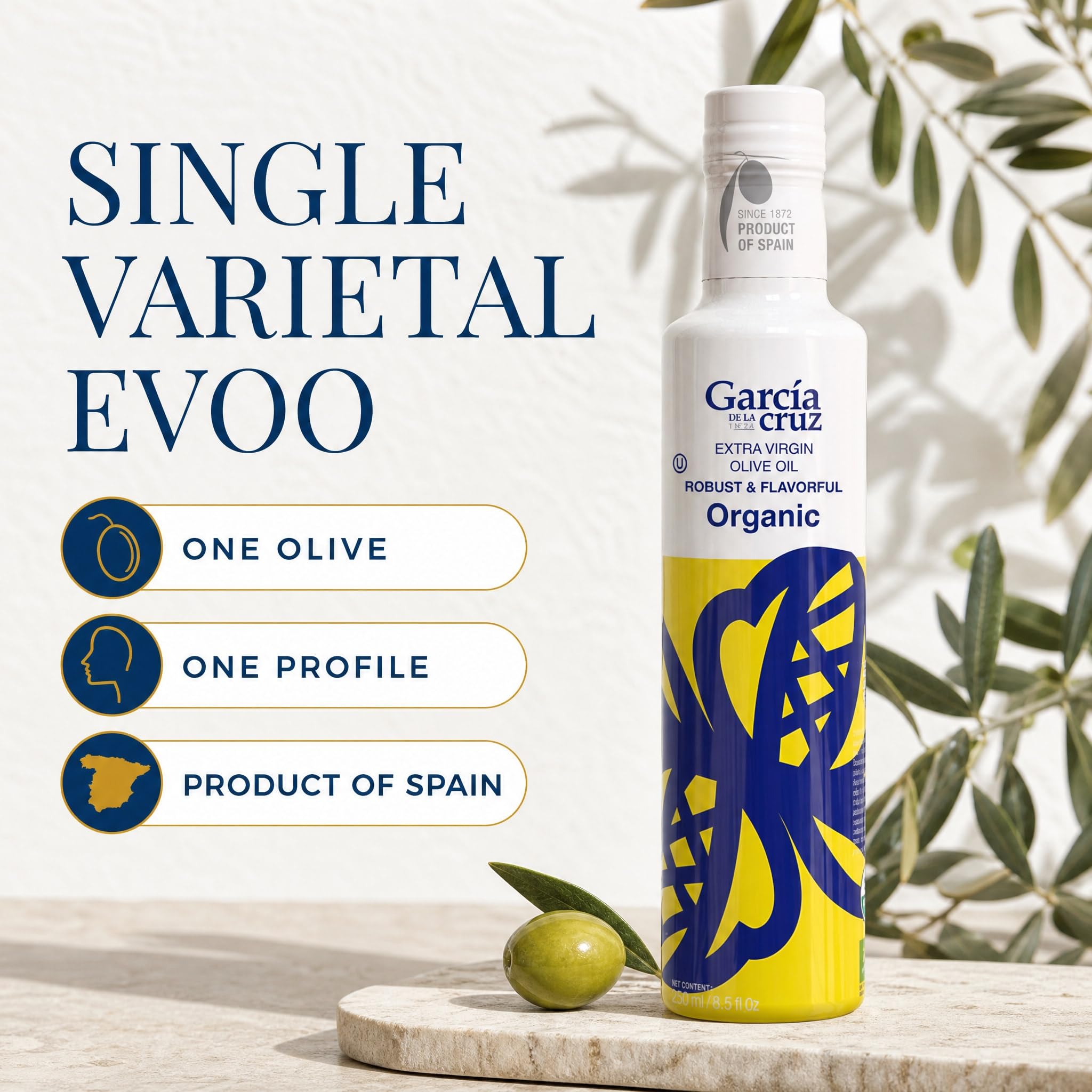 GARCÍA DE LA CRUZ - Organic Extra Virgin Olive Oil, Variety Picual