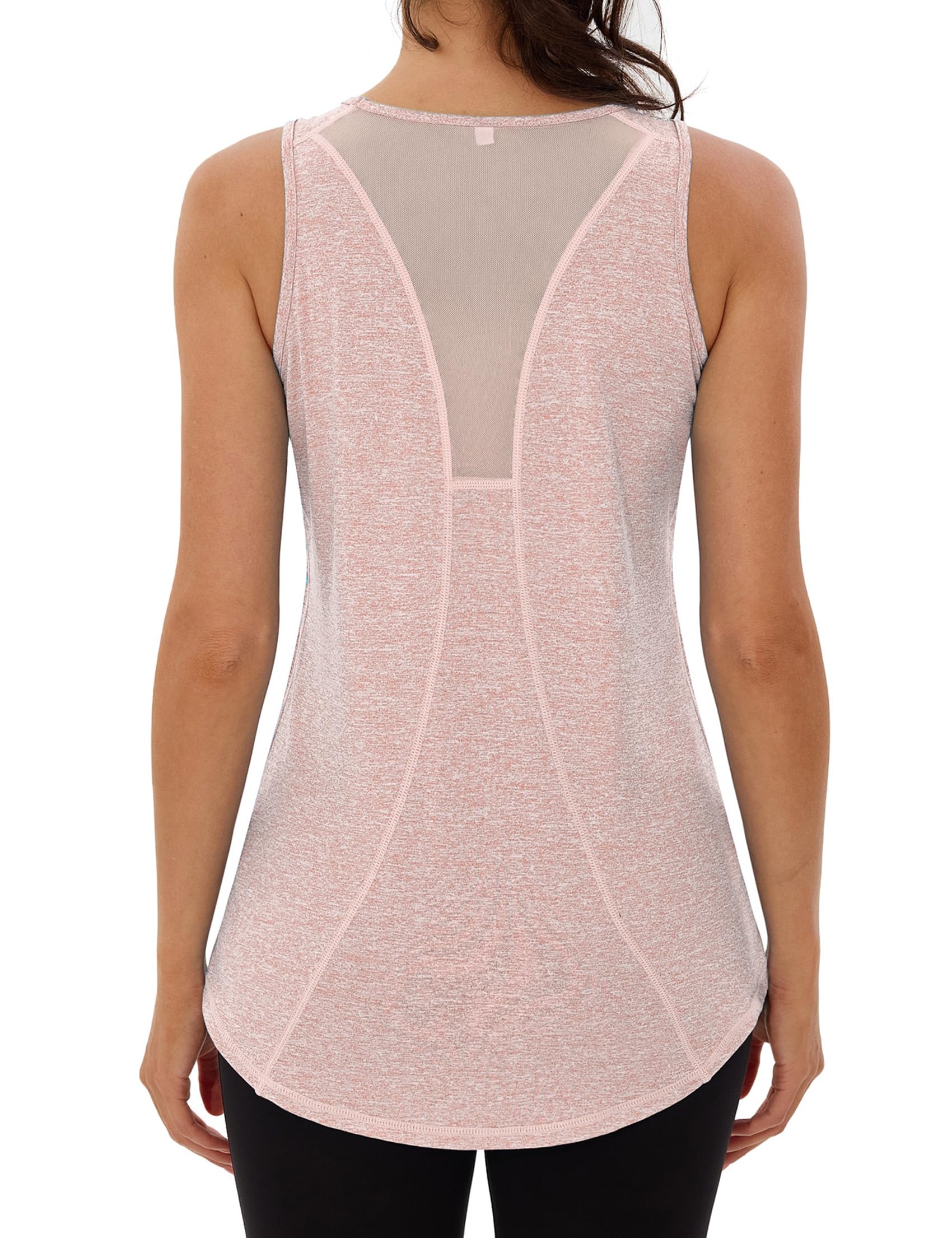 Wayleb Sporttop Damen Yoga Tanktop Mesh Rücken Ärmelloses Sport Oberteil Laufen Fitness Funktions Gym Activewear-Tanktops S-3XL