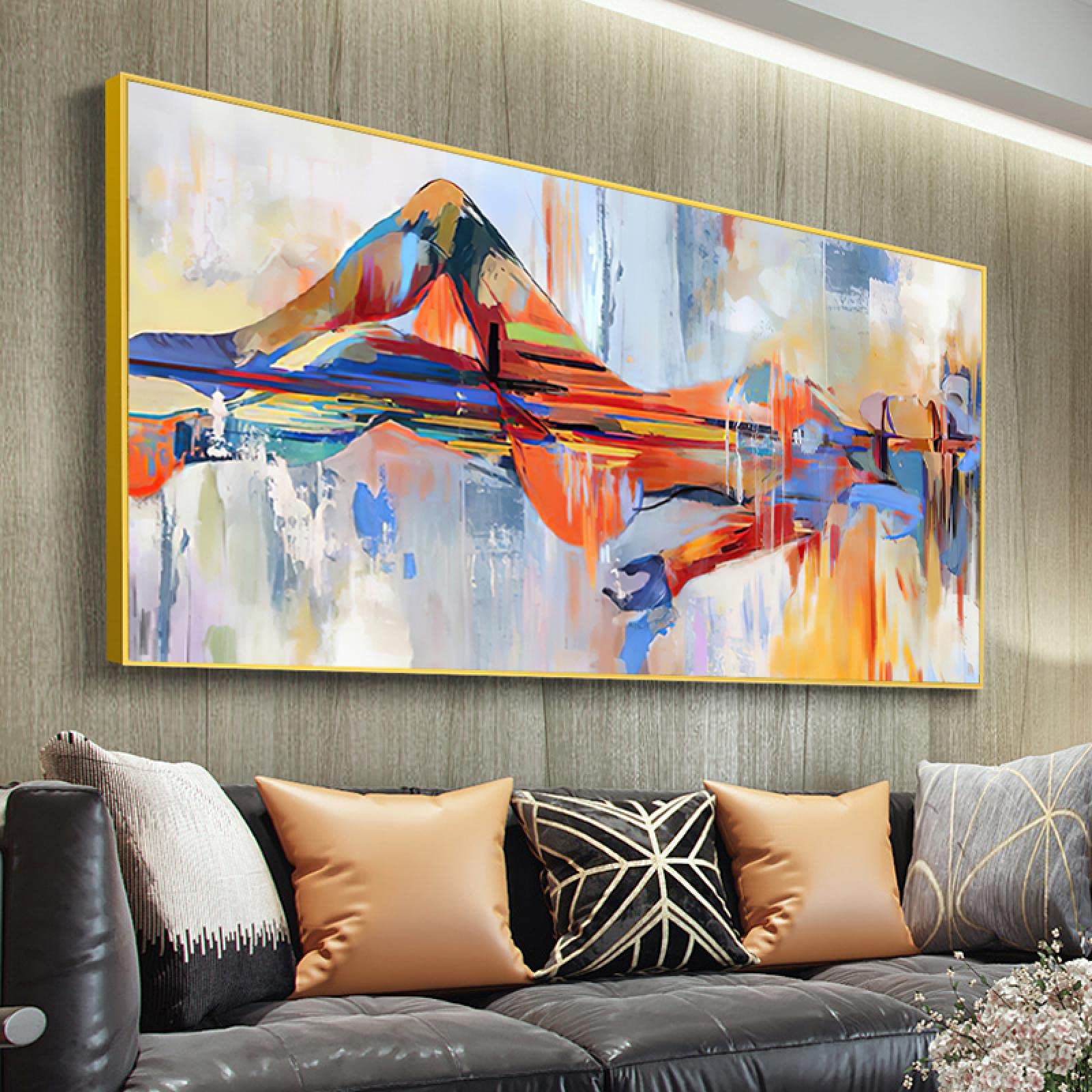 Impression sur toile bouddha abstrait tableau décoratif mural salon 50x100 cm - 8