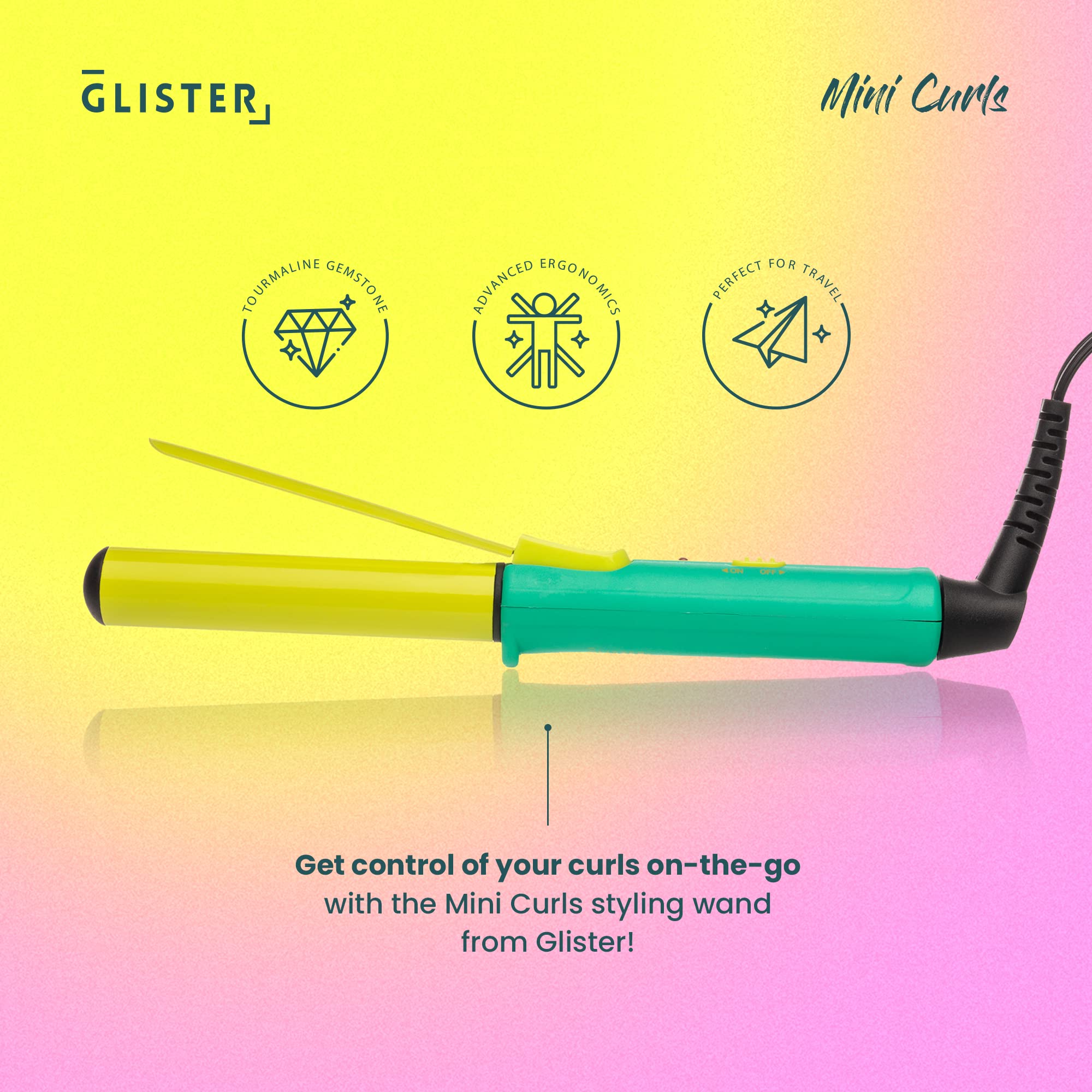 Amazon.com: Glister Mini Curls Traveling Small Clip Curler  display picture 1