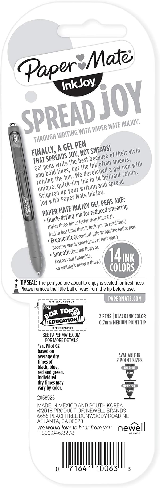 Paper Mate InkJoy Gel Pens Medium Point 2 Pack Negro miniatura 7