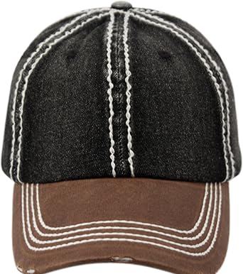 Vintage Washed Distressed Cotton Dad Hat Baseball Cap Polo Style,CP2404