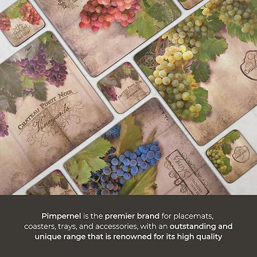 Miniatura 5 de Pimpernel Portmeirion Collection - Juego de 4 manteles individuales (15.7 x 11.7 pulgadas), tableros rectangulares con respaldo de corcho con