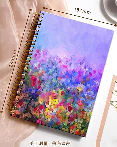 Miniatura 7 de iampanda Cuaderno de diario en espiral, encuadernación fuerte de doble alambre con papel de primera calidad para niñas y mujeres, 60 hojas de flores