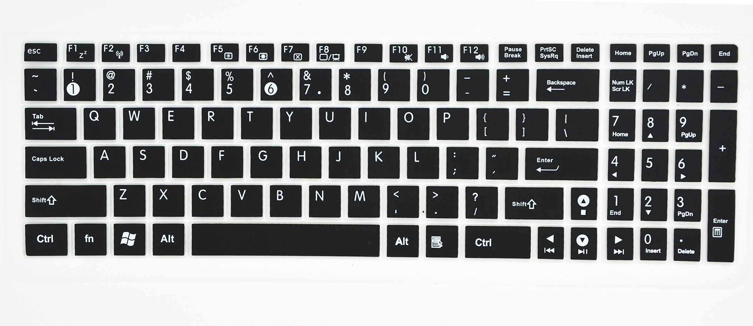 CONVAY Ultra Slim Silicone Keyboard Cover for ASUS N50 N51 N53J K50 K51 F50 X5X X5DC X5D A52 N61VG M60 F61 X61 X66 F70 K70 N70 N73 A72 A53 K53 A52J N53S X53 A52J N73J N61J K52J