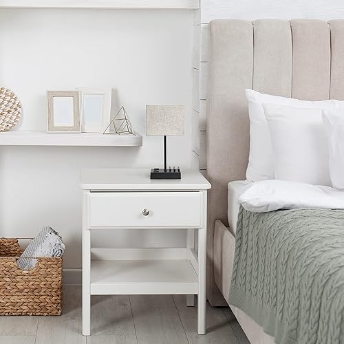 Miniatura 4 de Simple Designs LT1110-BGB - Lámpara de escritorio rectangular moderna multiusos de 15.3 pulgadas de alto con 2 puertos USB y toma de carga con