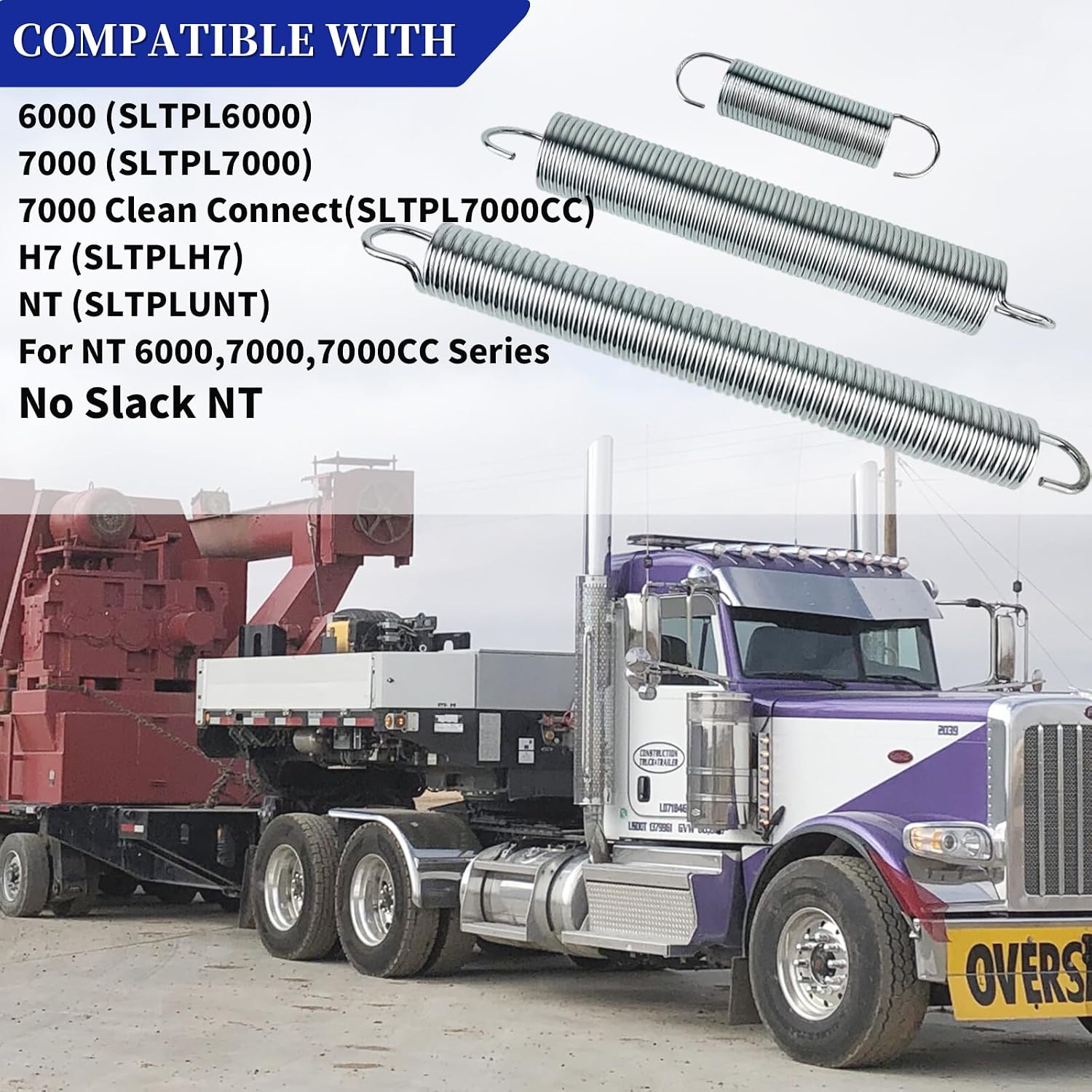 Fifth Wheel Spring Kit Compatible with Fontaine No Slack NT 6000 7000 7000CC Series Replace# 1-KP181, 1-KP183, 1-KP190 Models Heavy Duty Spring Kit