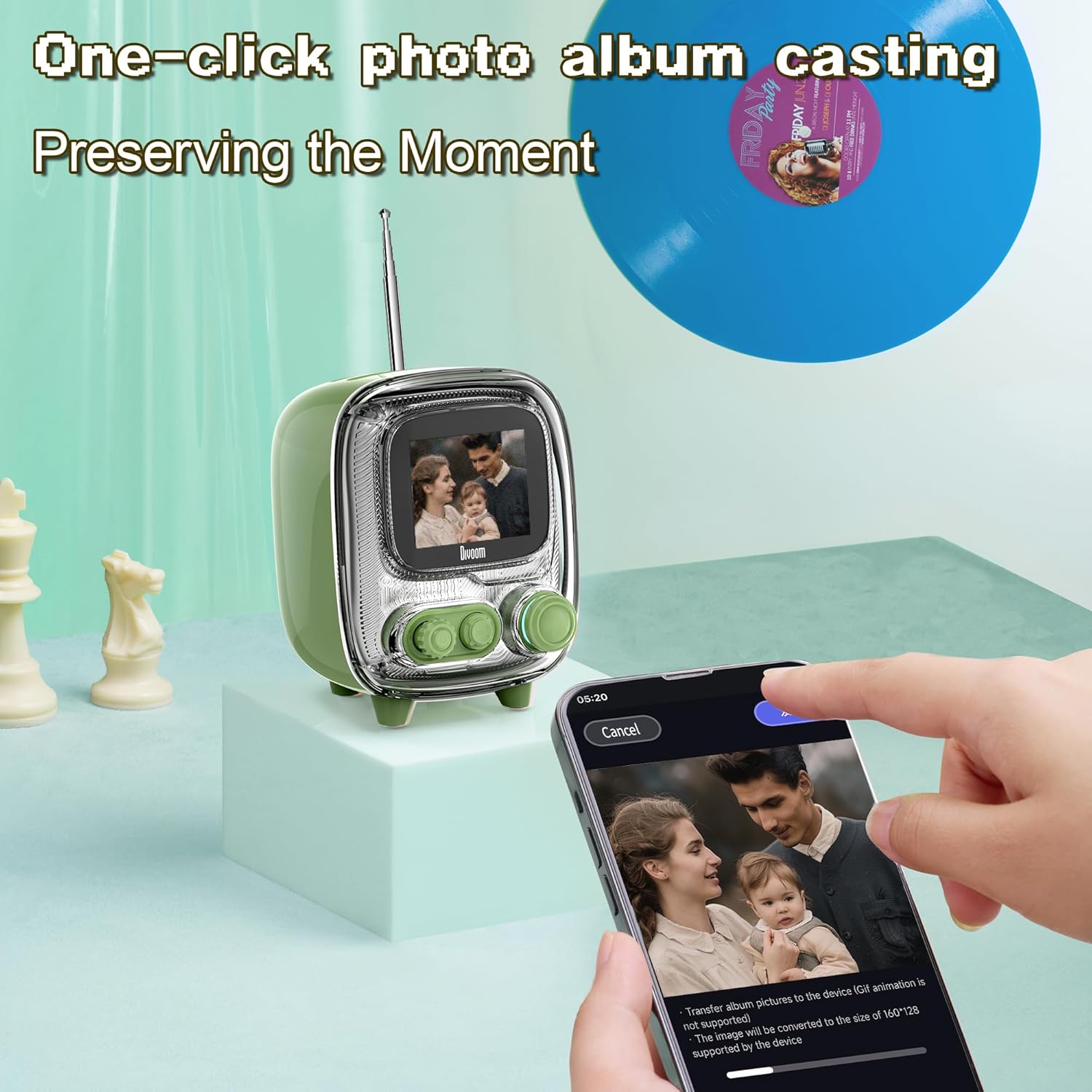 Divoom Tiivoo-2 with photo album casting