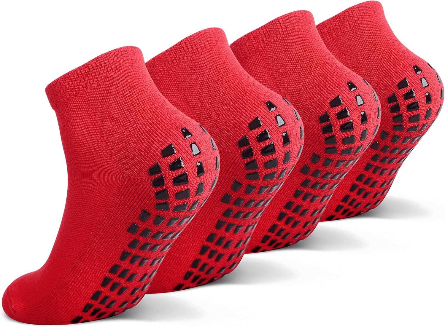 Raigoo Grip Non Slip Socks For Kids(4-16 Years Old), Cushioned Sport Athletic Slipper Hospital Socks For Youth Boys & Girls