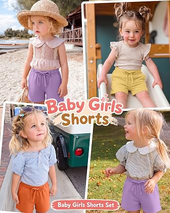 3 Pack Toddler Girls Shorts