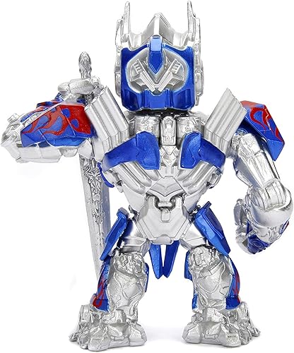 Miniatura 8 de Jada Toys "Transformers G1 Optimus Prime Light-Up 4" - Figura coleccionable de metal fundido a presión, juguetes para niños y adultos