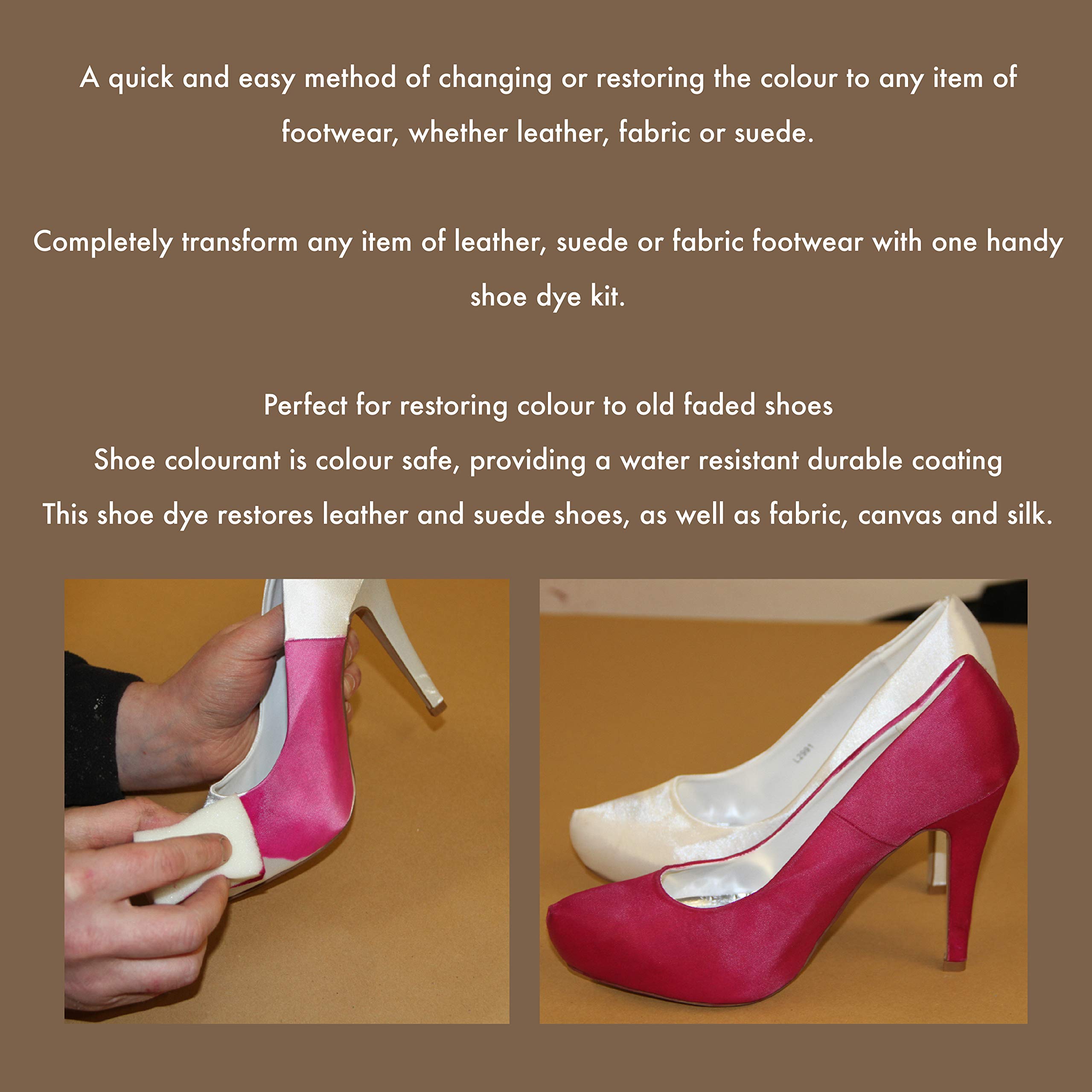 All In One Shoe Colouring Kit Restores the Colour of Leather, Suede