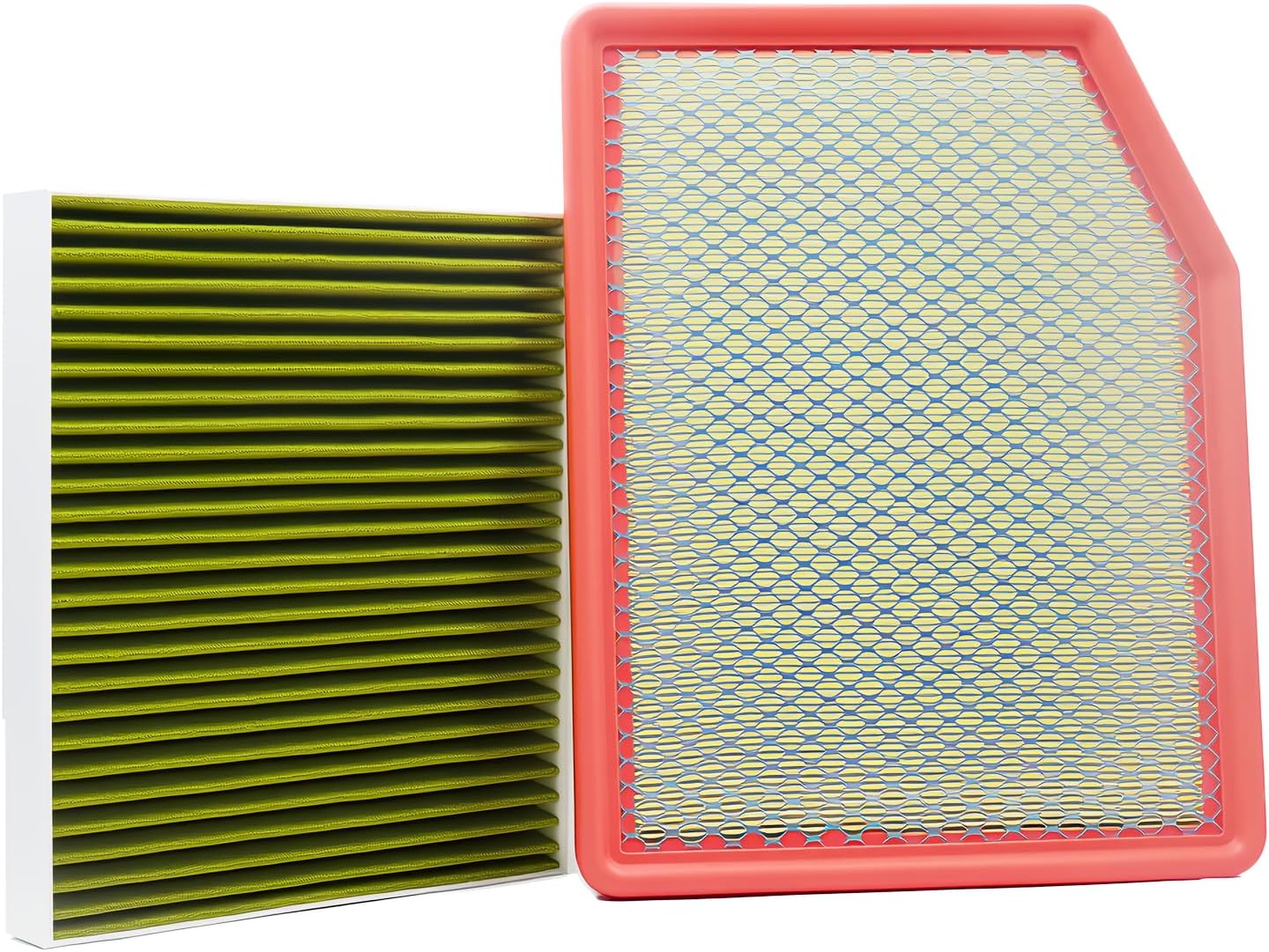 Engine & Cabin Air Filter Kit Compatible with for 2019-2023 GMC Yukon XL Sierra 1500, Chevy Silverado 1500 Suburban Tahoe, Cadillac Escalade ESV OE Replace 13508023 & 84121219