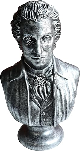 Miniatura 9 de Estatua de calavera para decoración del hogar, flores con esculturas de resina de cabeza de calavera, regalos espeluznantes para mujeres,