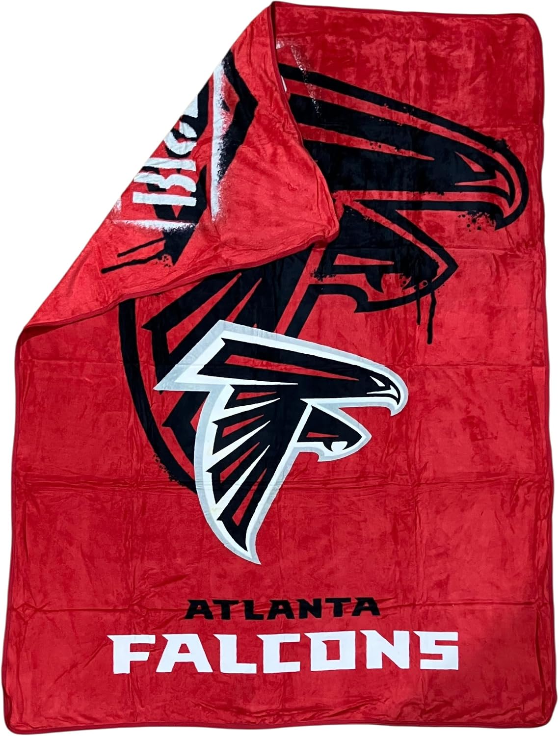 Northwest The Company NFL Double Sided Design Plush Raschel Thow Blanket, 60"x80" (Atlanta Falcons)